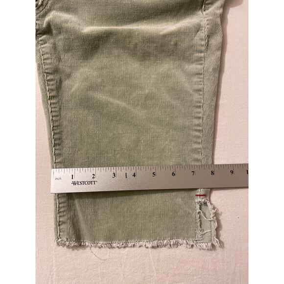 Marisa‎ Christina Corduroy Capri Cropped Pants Womens Size 30 Green - Picture 6 of 8